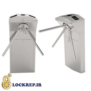 گیت کنترل تردد سه اهرمی تک پایه استیل